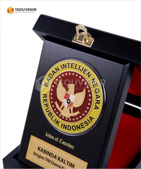 DETAIL-PK240 Plakat Kayu Badan Intelijen Negara Republik Indonesia